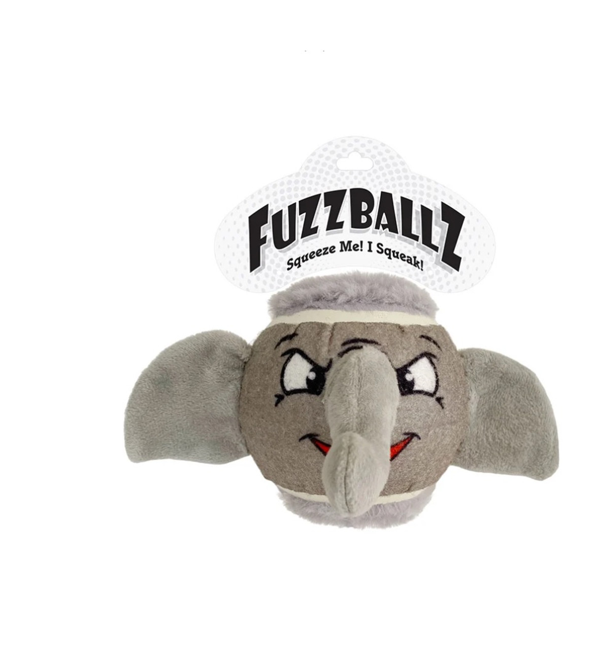 Fuzzballz Elephant Dog Toy Oversized Tennis Ball w/ Plush & Crinkle