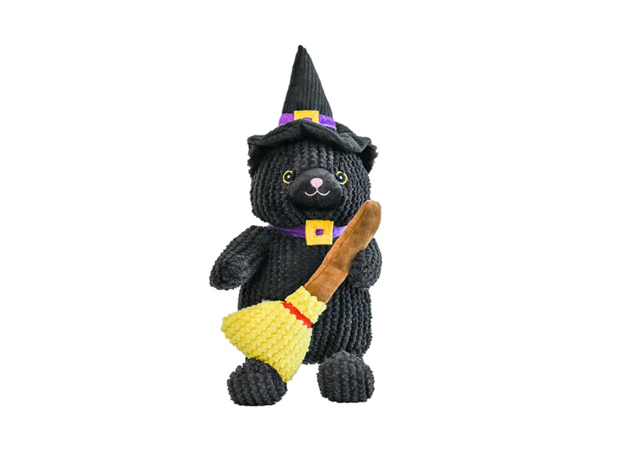 Spooky The Cat Dog Toy 2 in 1 Halloween Plush Detachable Witch Broom  
