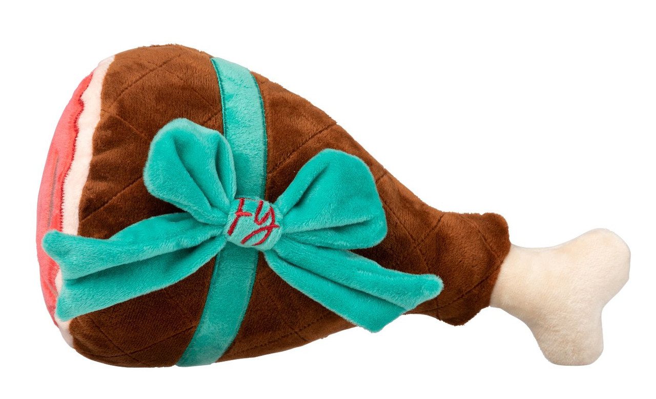 Humble Holiday Ham Dog Toy Plush w/ Squeaker Washable Small
