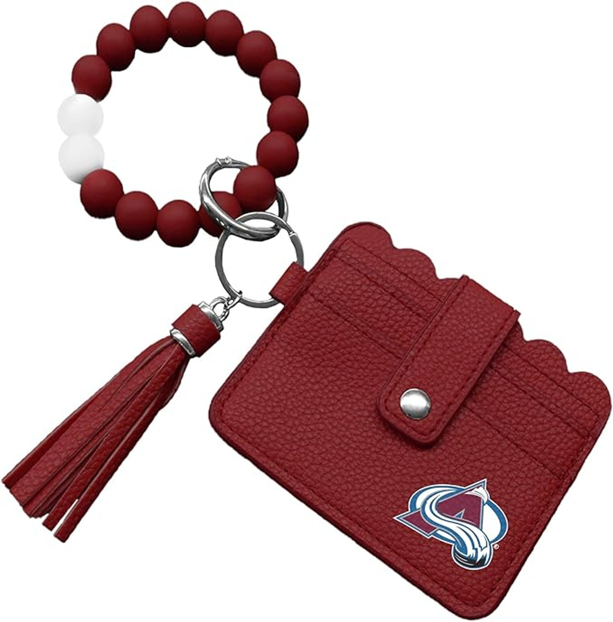 Colorado Avalanche Bead Bracelet Wallet with ID/Card Slots & Tassel Colorado Avalanche Bead Bracelet Wallet with ID/Card Slots & Tassel
