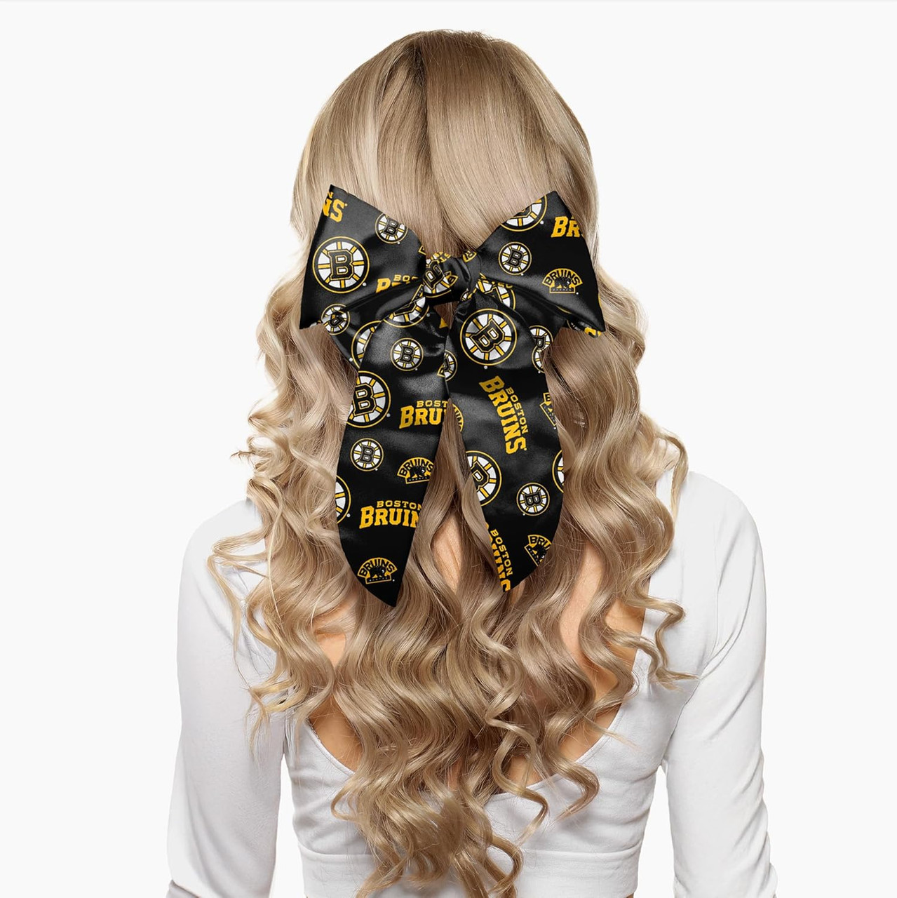 Boston Bruins Big Bow Barrette Hair Clip Extra Large