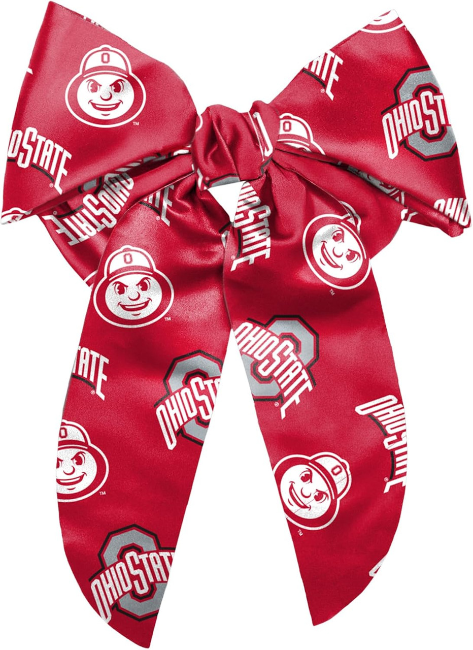 Ohio State Buckeyes Big Bow Barrette Hair Clip Extra Large