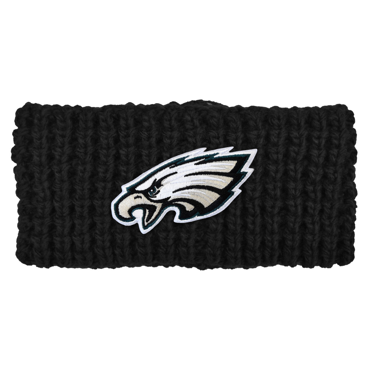 Philadelphia Eagles Chunky Waffle Knit Headband w/ Embroidered Patch Big
