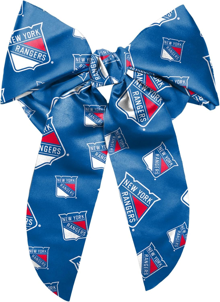 New York Rangers Big Bow Barrette Hair Clip Extra Large New York Rangers Big Bow Barrette Hair Clip Extra Large