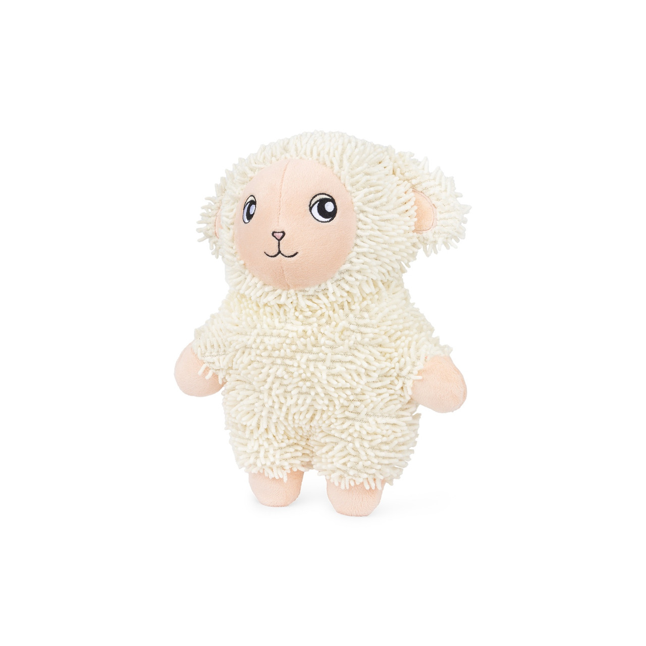 Lamb Dog Toy Fiberz Premium Micro-Fiber Nubby Plush w/ Squeaker  