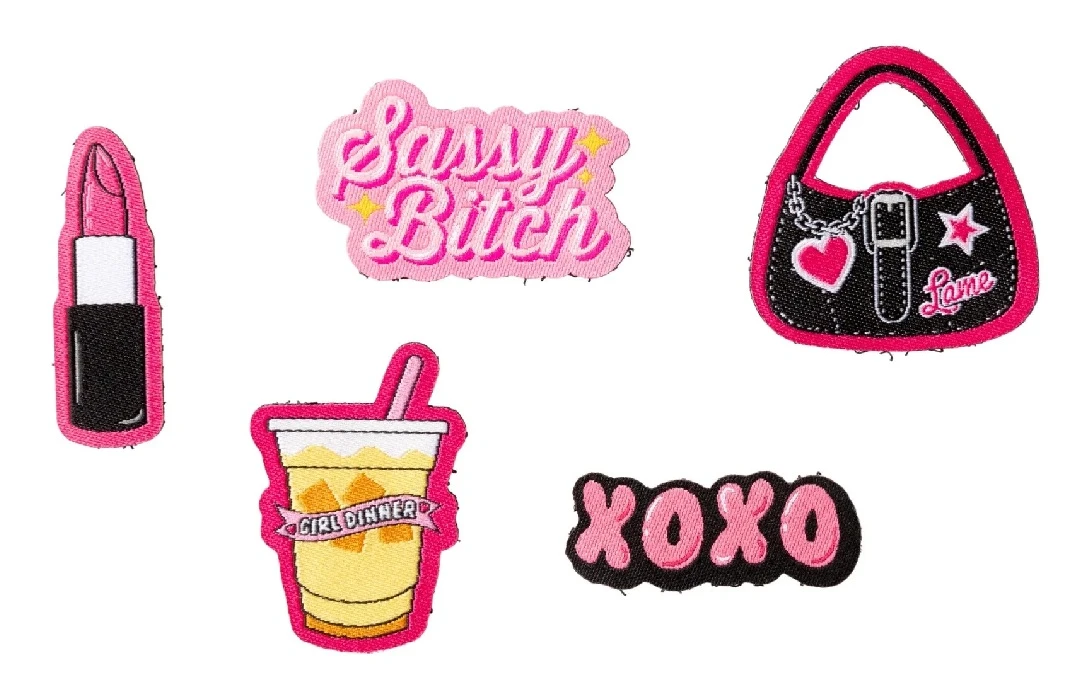 Sassy Pink 5pc for Rep It Dog Harness & Accessories Interchangeable Patch