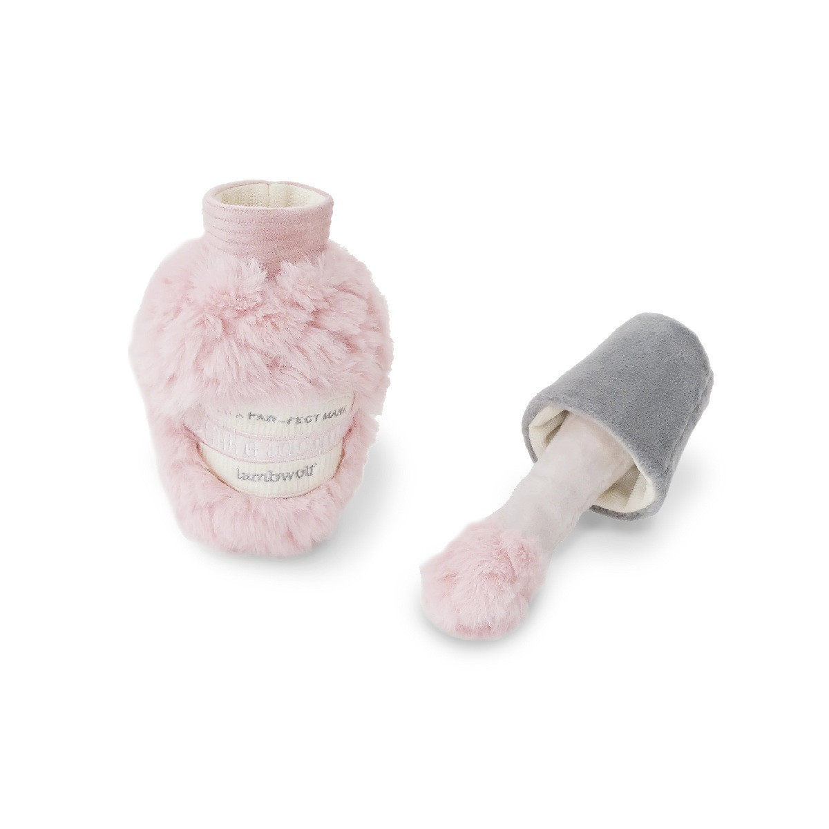 Nail Polish Dog Toy Set Glamour Hounds Premium Plush Hide Treat  