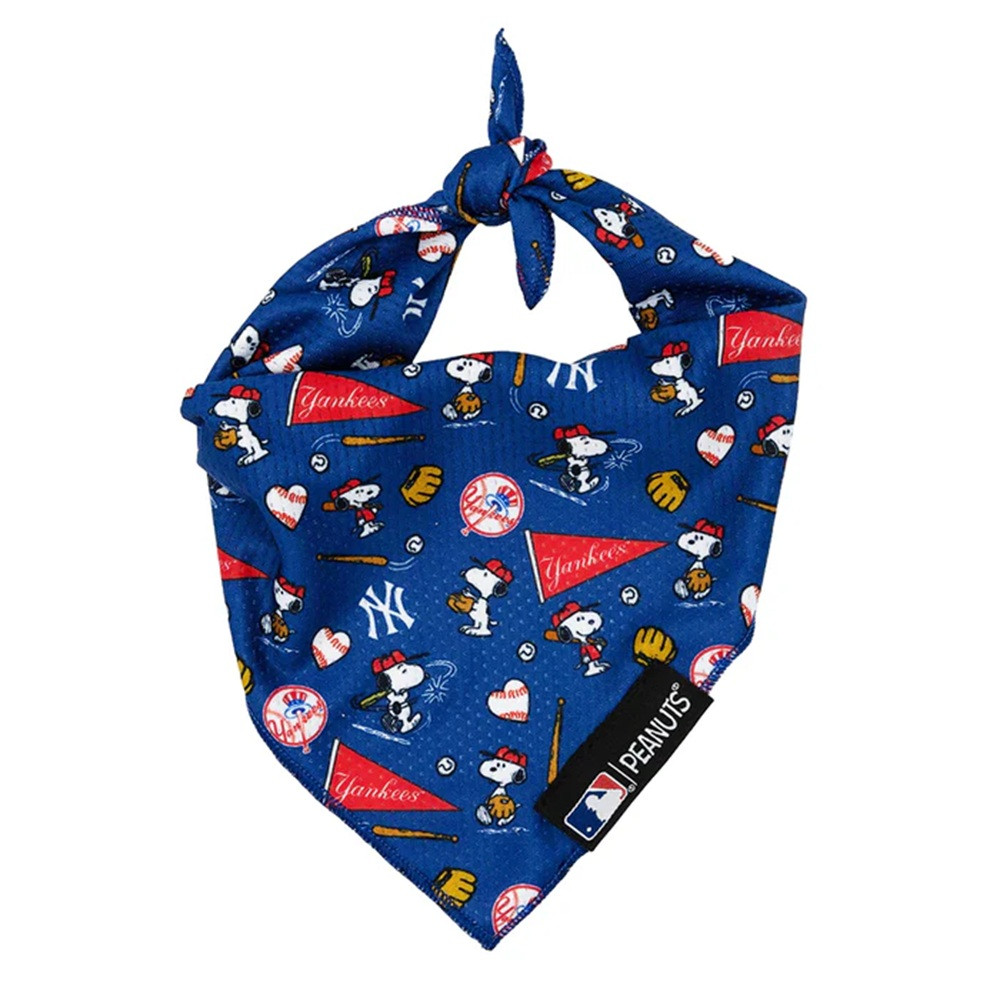 New York Yankees Snoopy Dog Tie Bandana Premium Mesh Cooling