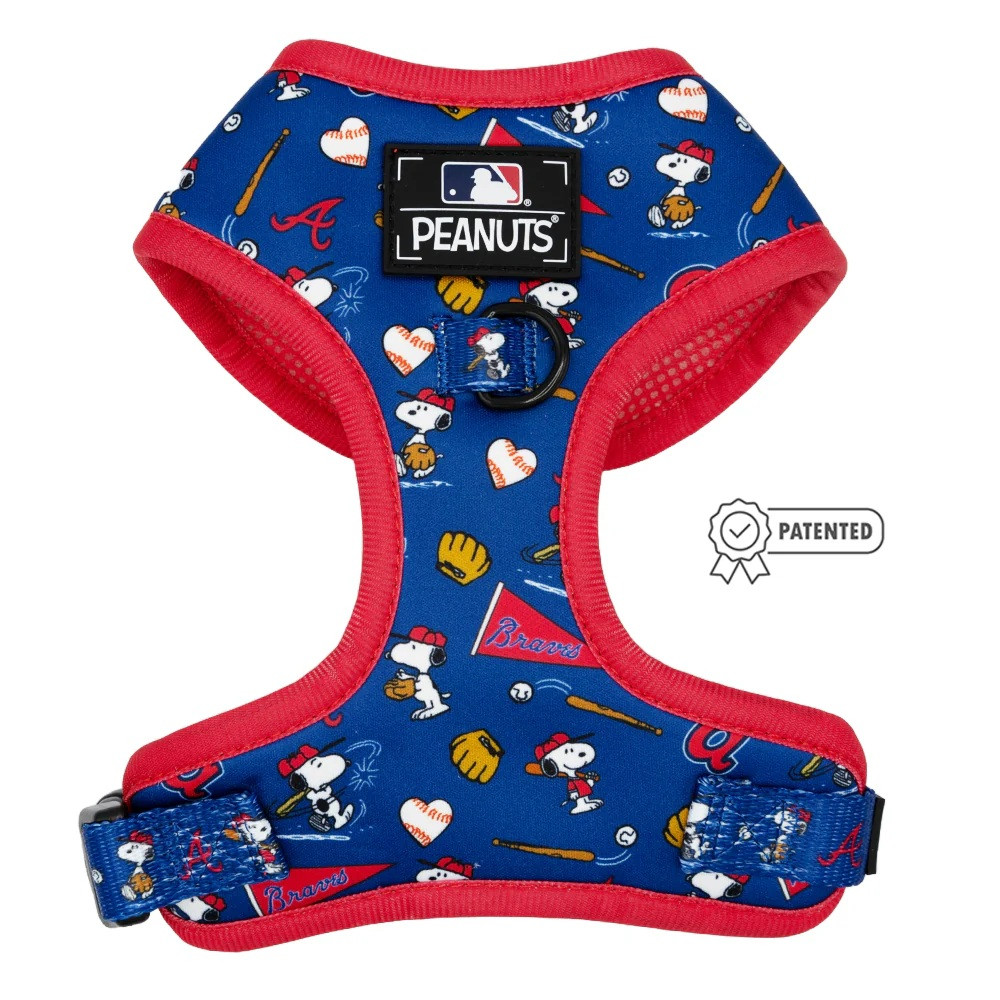 Atlanta Braves Dog Harness Snoopy Baseball Premium Adjustable No Pull