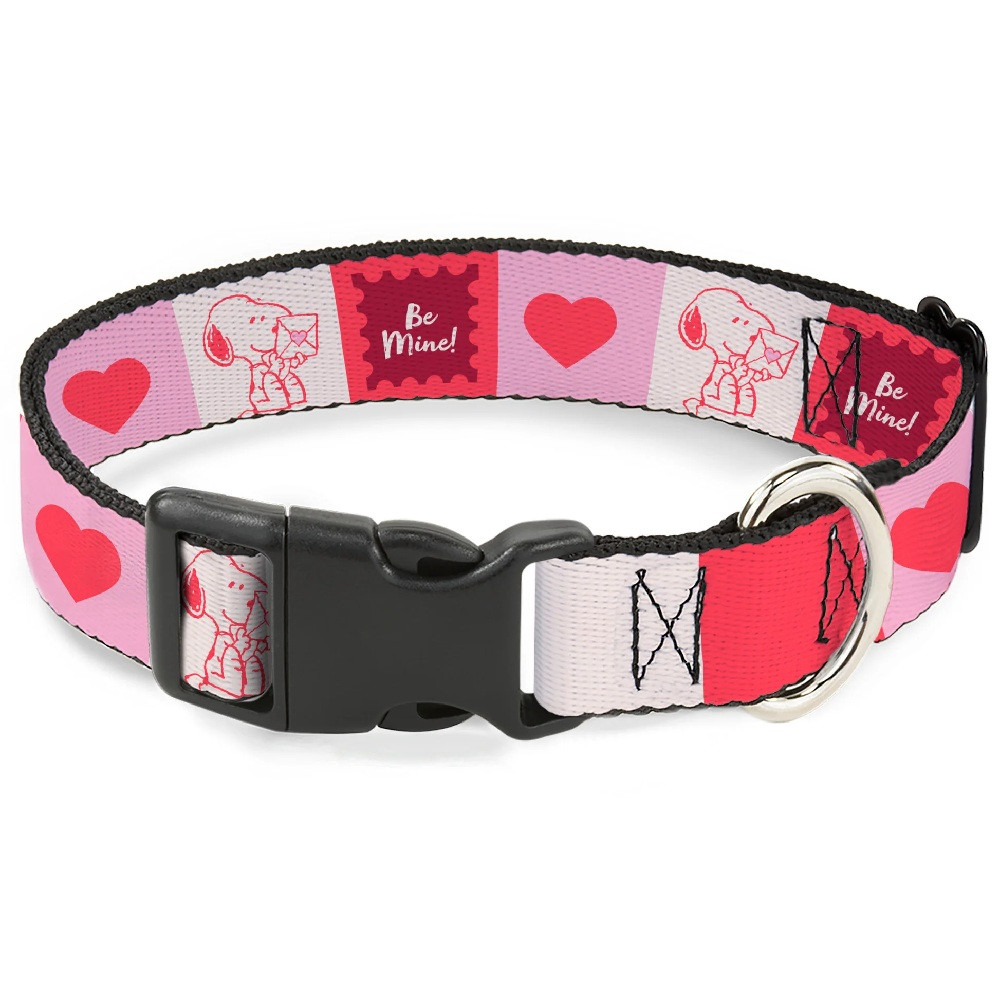 Snoopy Be Mine Dog Collar Valentine Hearts & Icons Premium Peanuts USA