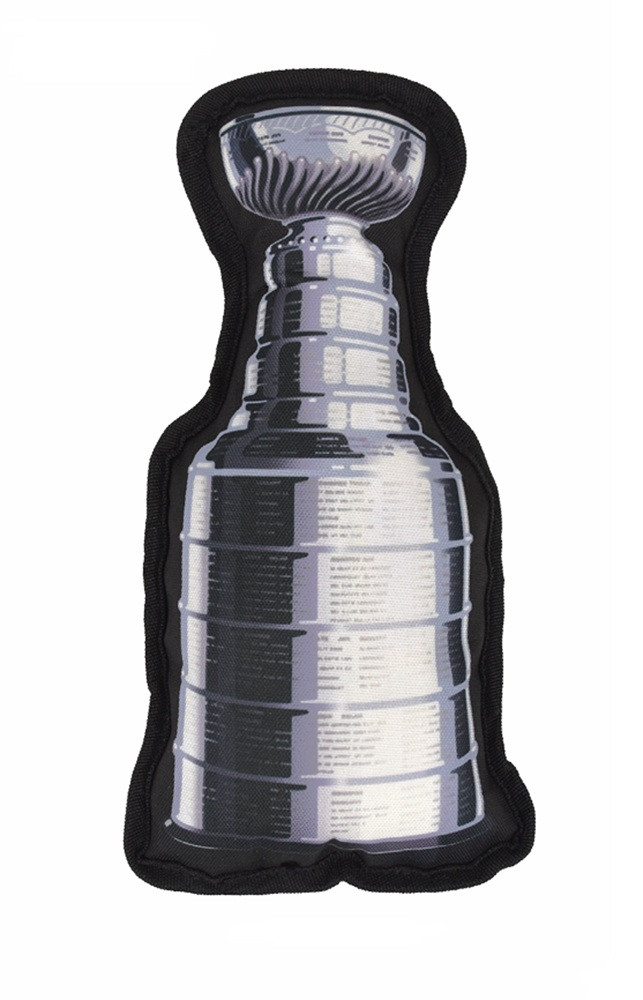 Anaheim Ducks Stanley Cup Dog Toy Plush w/ Logo On Back & Squeaker