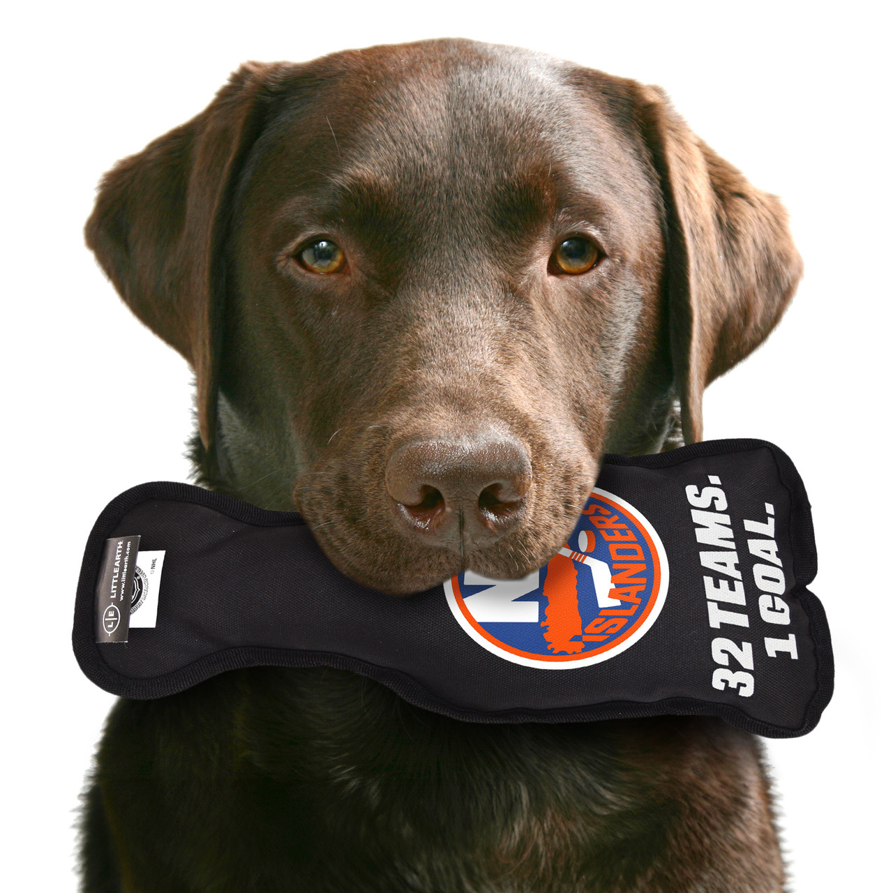 New York Islanders Stanley Cup Dog Toy Plush w/ Logo On Back & Squeaker