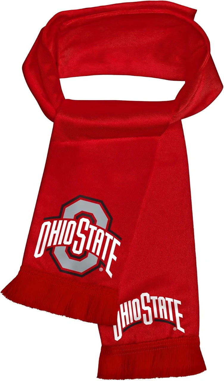 Ohio State Buckeyes Dog Cat Scarf Premium Lightweight Dazzle Fabric Easy On