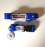 New York Rangers Dog 3pc Pet Set Leash Collar ID Tag