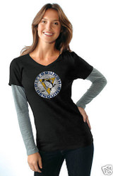 Pittsburgh Penguins Touch by Alyssa Milano Throwback Shirt Tee
