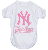 New York Yankees Dog Pet Pink Performance Tee T-Shirt