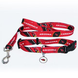 Arizona Cardinals Dog 3pc Pet Set Leash Collar ID Tag