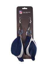 Indianapolis Colts Feather Earrings w/ Charms