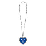 Indianapolis Colts Crystal Heart Necklace Large