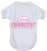 San Diego Chargers Dog Pet Pink Performance Tee T-Shirt