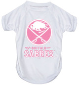 Buffalo Sabres Dog Pet Pink Performance Tee T-Shirt