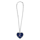 Columbus Blue Jackets Crystal Heart Necklace Large
