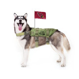 Arizona Cardinals Dog Pet Premium Tactical Vest Harness w/ Flag