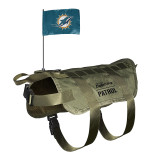 Miami Dolphins Dog Pet Premium Tactical Vest Harness w/ Flag