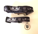 Los Angeles Kings Dog 3pc Pet Set Leash Collar ID Tag