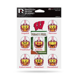 Wisconsin Badgers Emoji Emotion Mood Magnet Set w/ Movable Today Frame