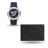 Washington Nationals Men's Black Watch & Wallet Set