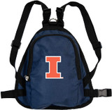 Illinois Fighting Illini Dog Cat Mini Backpack Harness w/ Leash  