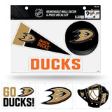 Anaheim Ducks Removable Wall Decor 6pc Set Premium Decals