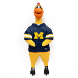 Michigan Wolverines Rubber Chicken Dog Toy w/ Clucker Licensed