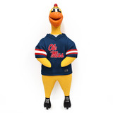 Mississippi Ole Miss Rebels Rubber Chicken Dog Toy w/ Clucker Licensed