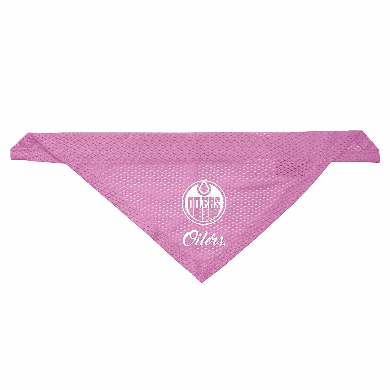Edmonton Oilers Dog Pet Pink Mesh Jersey Bandana Spawty