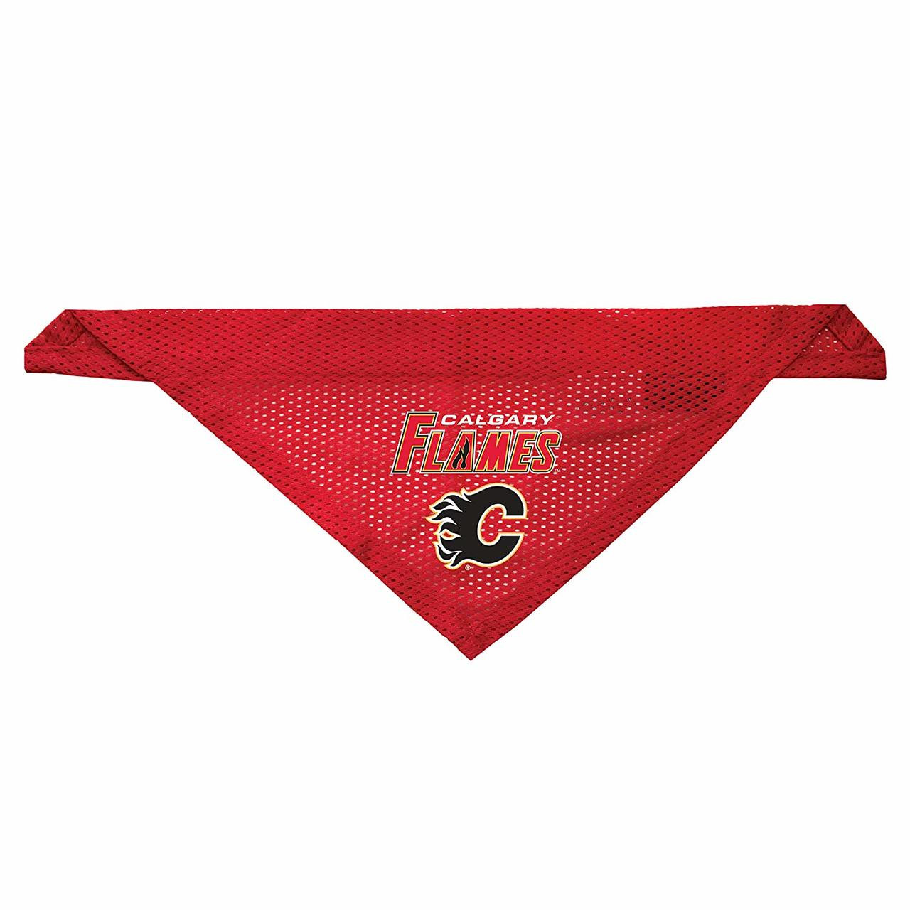 Calgary Flames Dog Pet Mesh Jersey Bandana LE Spawty