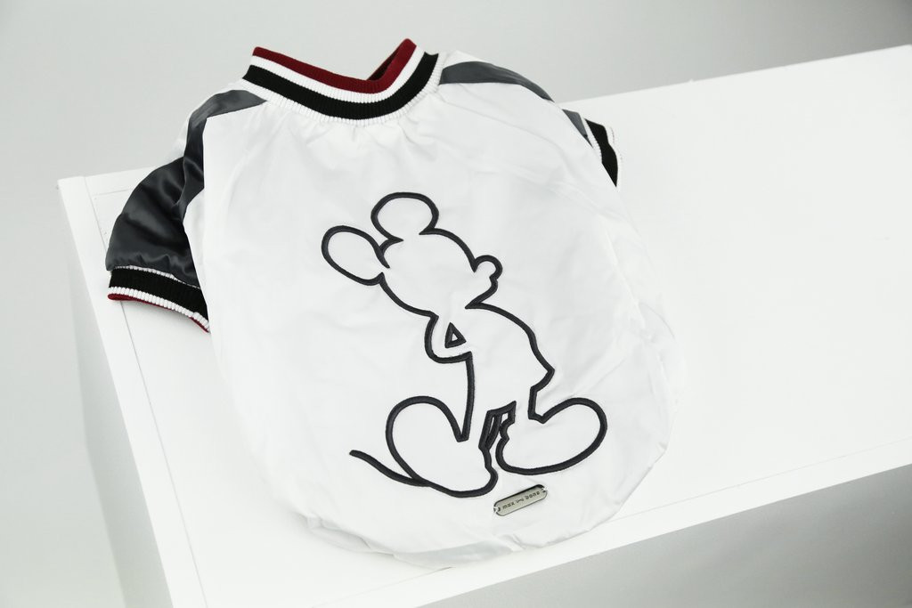 Mickey Mouse Dog Cat Satin Bomber Jacket Premium Licensed