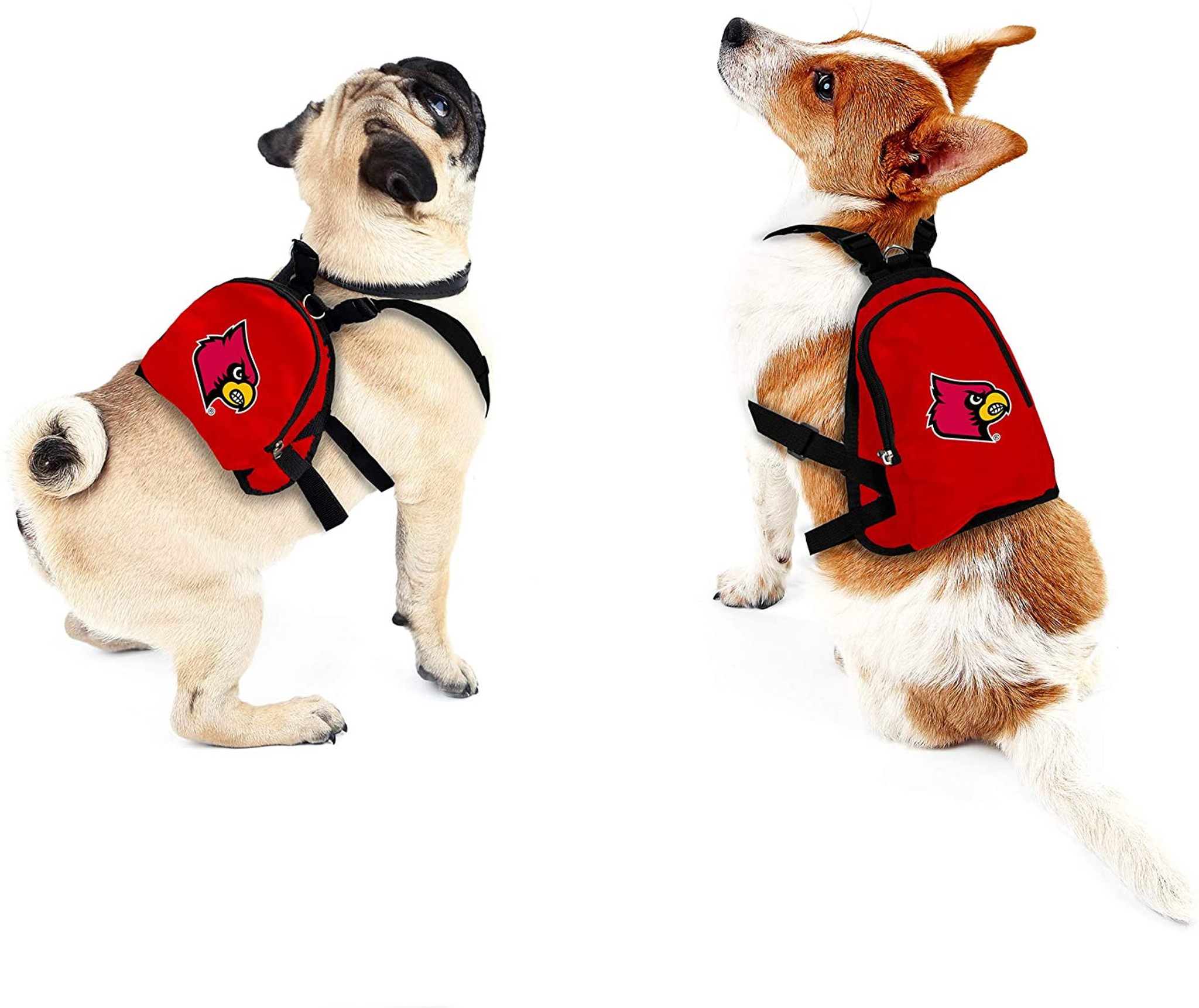 Louisville Cardinals Dog Cat Mini Backpack Harness w/ Leash