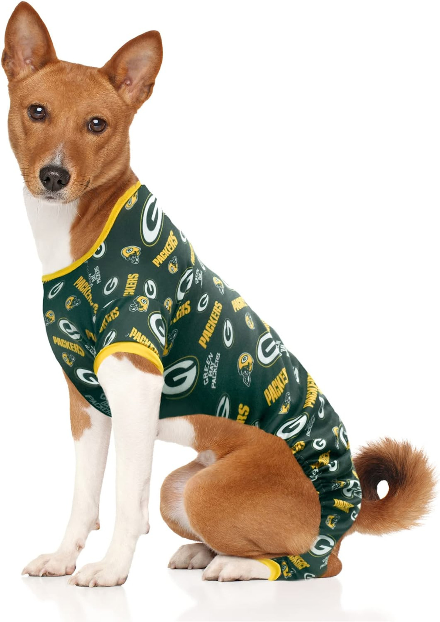 Green Bay Packers Dog Jersey - Yellow Trim