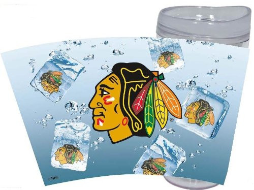 Chicago Blackhawks Ice Cube Design Travel Tumbler 16oz Chicago Blackhawks Ice Cube Design Travel Tumbler 16oz