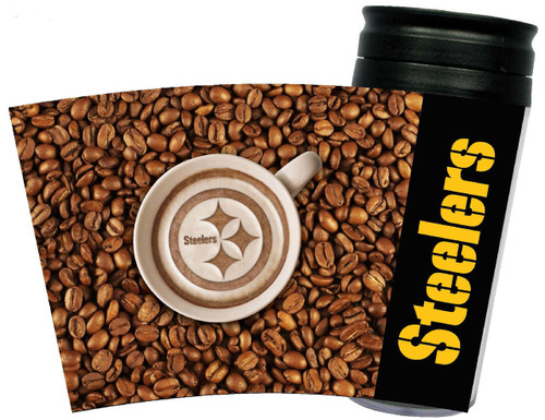 Pittsburgh Steelers Latteam Coffee Art 16oz Travel Tumbler Pittsburgh Steelers Latteam Coffee Art 16oz Travel Tumbler