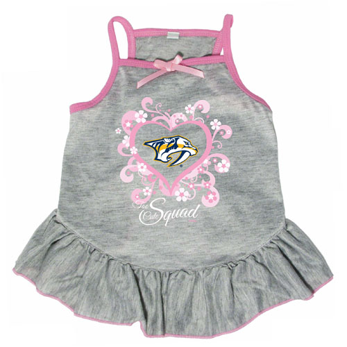 Nashville Predators Dog Pet Pink Too Cute Squad Jersey Tee Dress