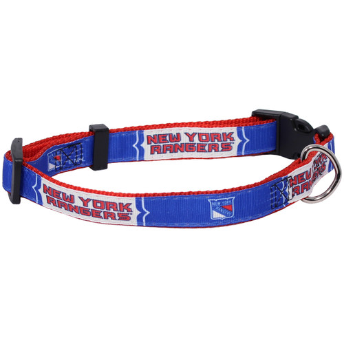 New York Rangers Dog Pet Premium Adjustable Nylon Collar New York Rangers Dog Pet Premium Adjustable Nylon Collar