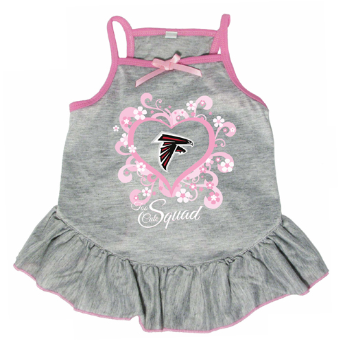 Atlanta Falcons Dog Pet Pink Too Cute Squad Jersey Tee Dress