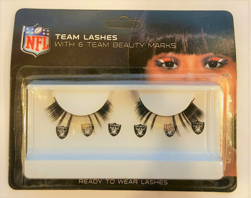 Oakland Raiders Team Color Eyelash Extensions w/ Logo Beauty Marks Oakland Raiders Team Color Eyelash Extensions w/ Logo Beauty Marks