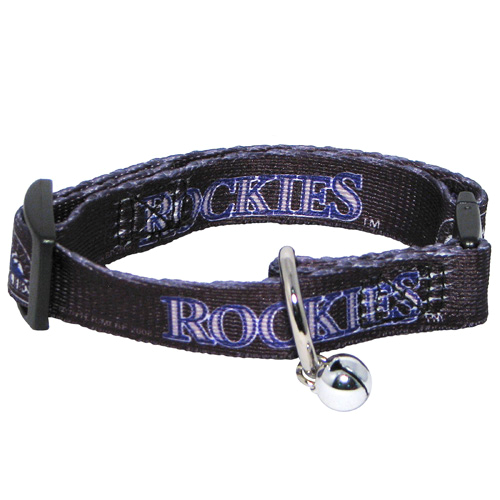 Colorado Rockies Cat Adjustable Safety Collar w/ Bell