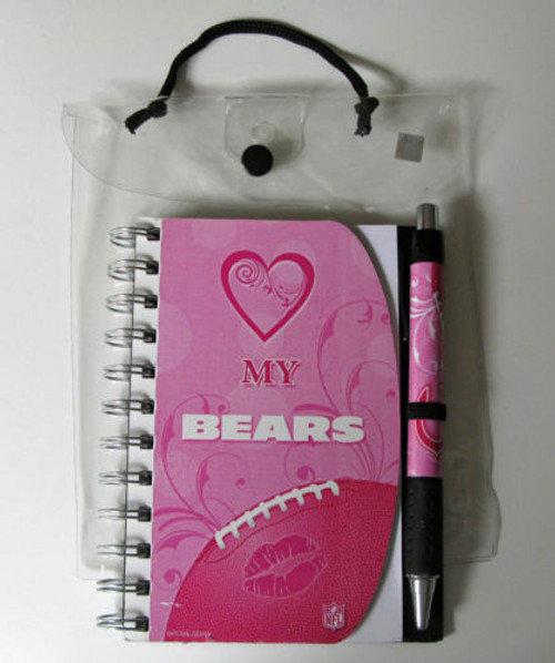 Chicago Bears Love Pink Mini Notebook & Pen Set Chicago Bears Love Pink Mini Notebook & Pen Set