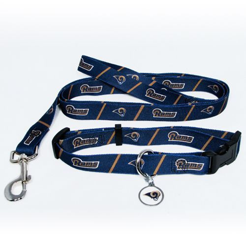 St. Louis Rams Dog 3pc Pet Set Leash Collar ID Tag St. Louis Rams Dog 3pc Pet Set Leash Collar ID Tag