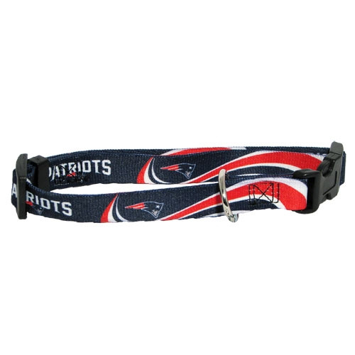 New England Patriots Dog Pet Adjustable Nylon Collar